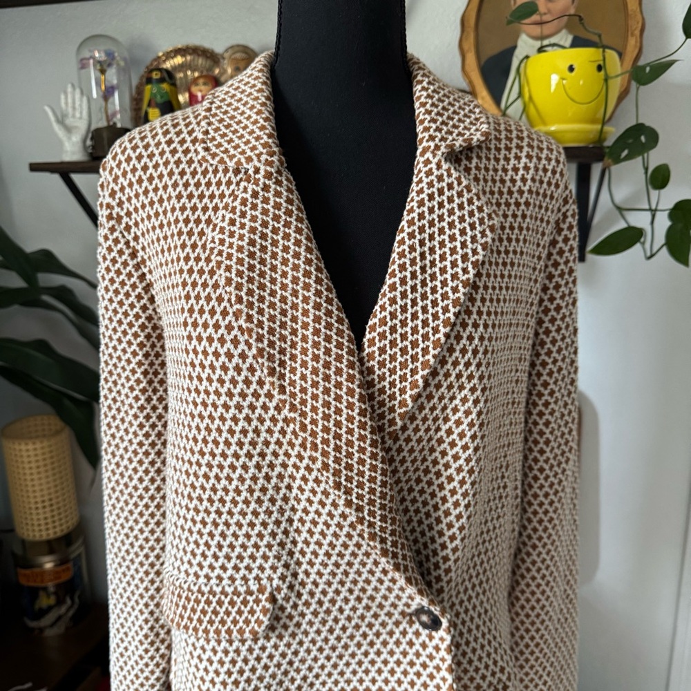 Anthropologie Maeve Cropped Knit Arabesque Blazer - Picture 5 of 11